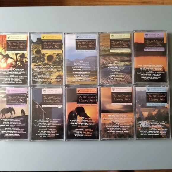 101 greatest country hits cassette tapes Lot of 10 - Picture 1 of 8
